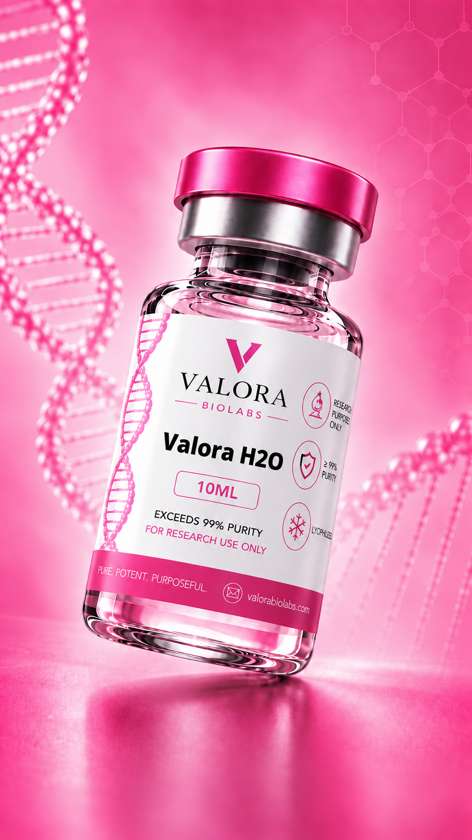 Valora H2O research vial
